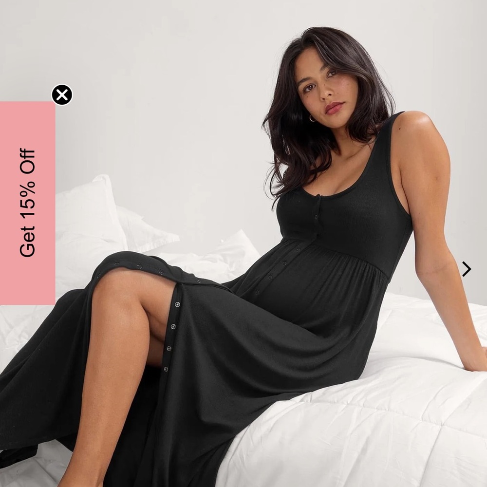 Hatch softest rib nursing tank dress